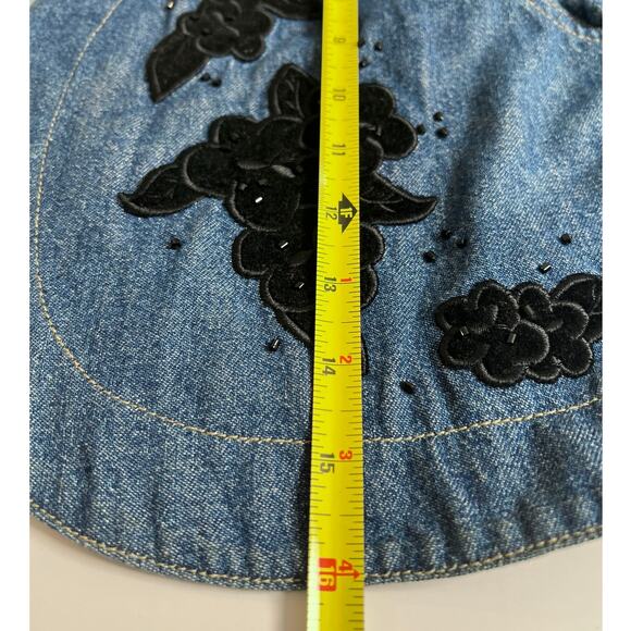 Vntg Y2K Lizwear Petite Liza Claiborne Denim Cropped Jacket - Picture 8 of 9